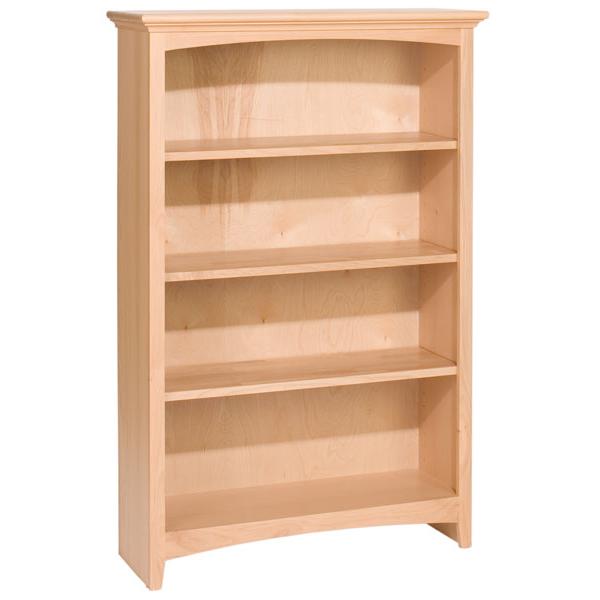 Alder McKenzie Bookcase with 3 Adjustable Shelves | Natural Furniture